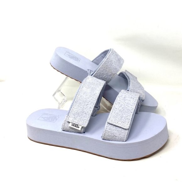 🔥HOT SALE🔥VANS Cayucas Mega Platform Gray Women’s Suede Sandals VN0A4U1XUNY - Picture 1 of 9